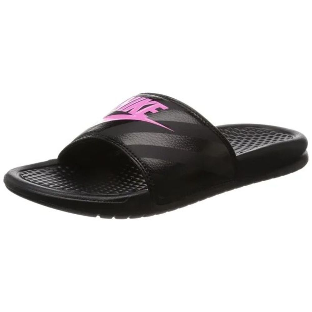 Nike Women's Benassi Jdi Sport Slide Sandals size 6 Black Pink